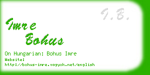 imre bohus business card